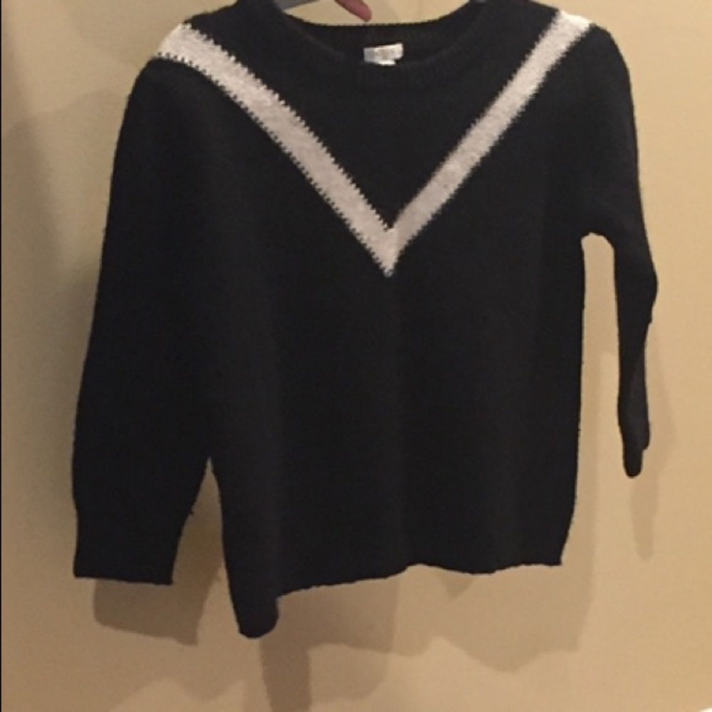 Black and white J crew sweater